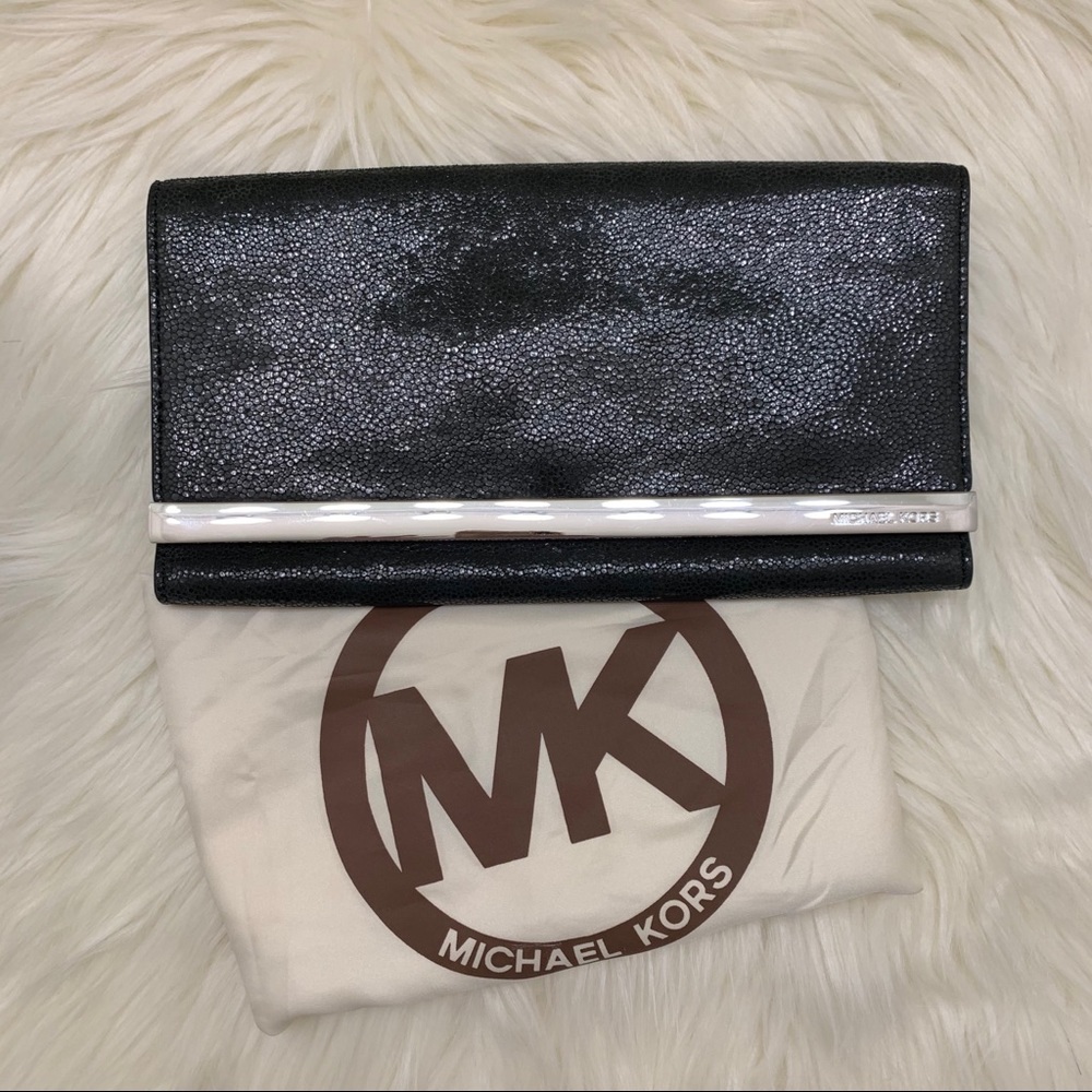 Michael Kors Tilda Clutch Lizard-Embossed